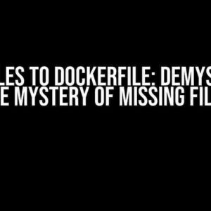 Copy Files to Dockerfile: Demystifying the Mystery of Missing Files