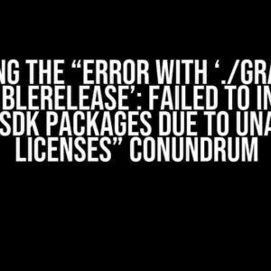 Solving the “Error with ‘./gradlew assembleRelease’: Failed to install Android SDK packages due to unaccepted licenses” Conundrum